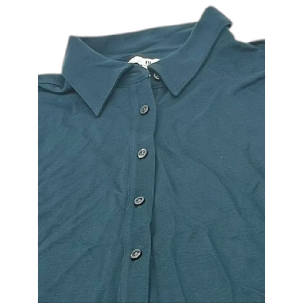 NWT BR Banana Republic Women's Long Sleeve Button Up Shirt Blue Green Size XS - Picture 7 of 11